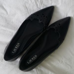 Ralph Lauren- Kalyn Black Leather Loafers, Size 11B